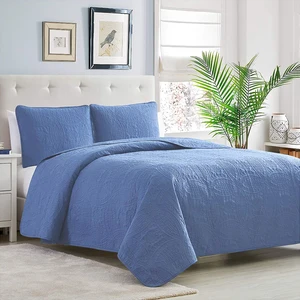 KOSMOS Cheap Price Embossed Design Microfiber Quilts Wholesale Bedspread