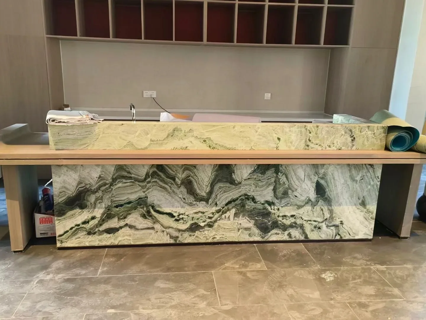 product modern high quality natural green marble for indoor kitchen countertops hotel villa walls  floors luxury stones used-2