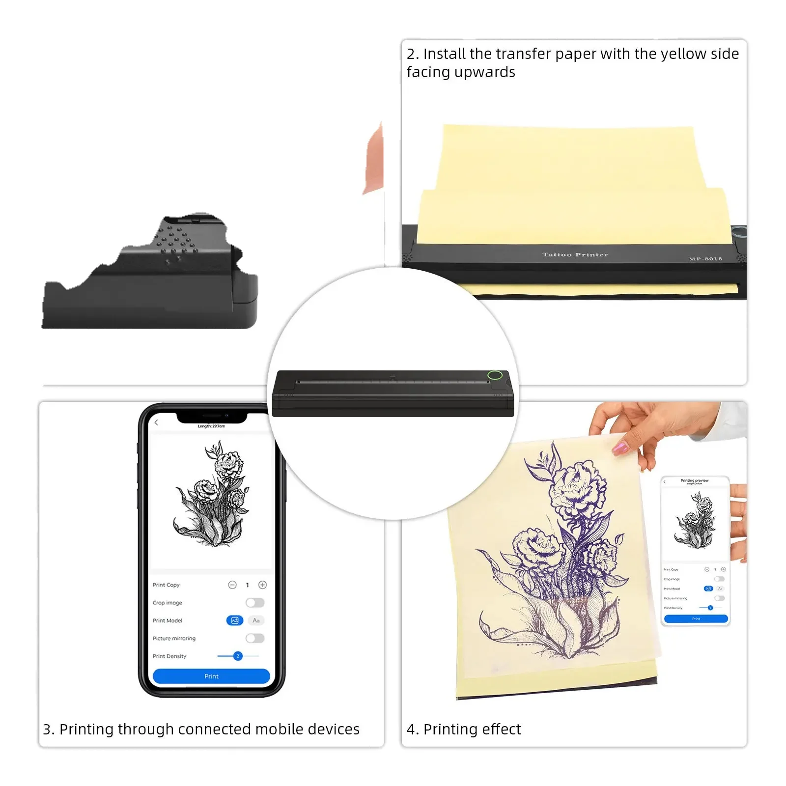 Bluetooth Thermal Printer MP-8018 - Portable A4 Label Maker Bluetooth Thermal Printer MP-8018 - Portable A4 Label Maker