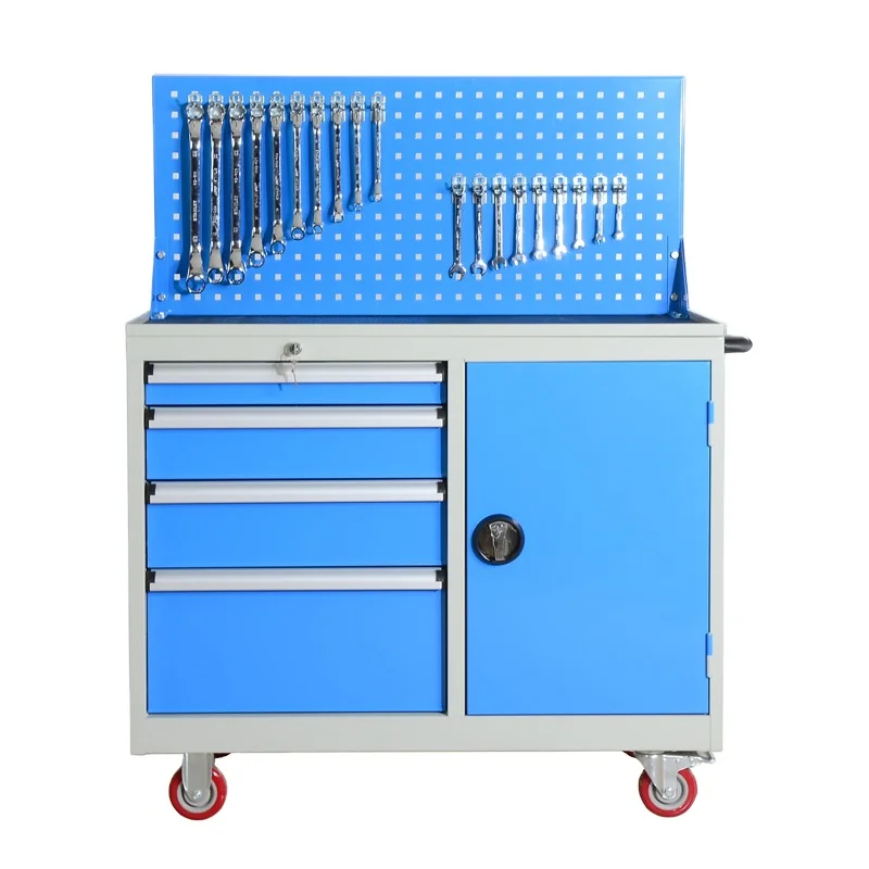 OEM Customizable Metal Steel Iron Rolling Tool Chest Garage Storage Cabinet with Drawer Powder Coating Finish