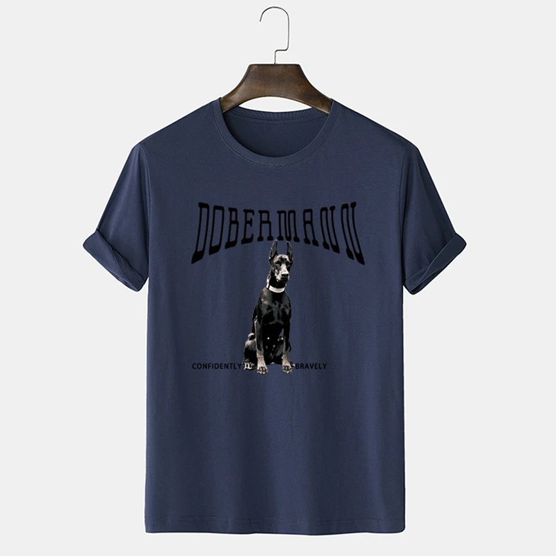 New Design Mens Clothing Plus Size Wholesale Custom Tshirt 100% Combed Premium Cotton Dog Printing t-shirt