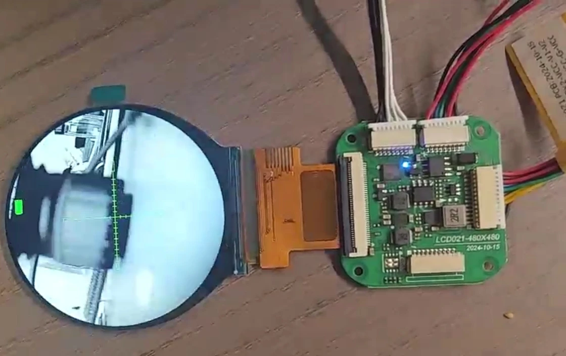 Bt656 2.1inch 480x480 Round LCD Display with AV BT656 Driver Board