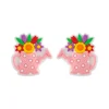 Shower head Focal bead  Candy Pink SA241