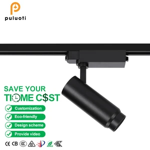 High-quality 48V Magnetic Track Light LED Black Cob Direction of Adjustment Spot Light Ceiling Surface Mount 15W Aluminum Indoor