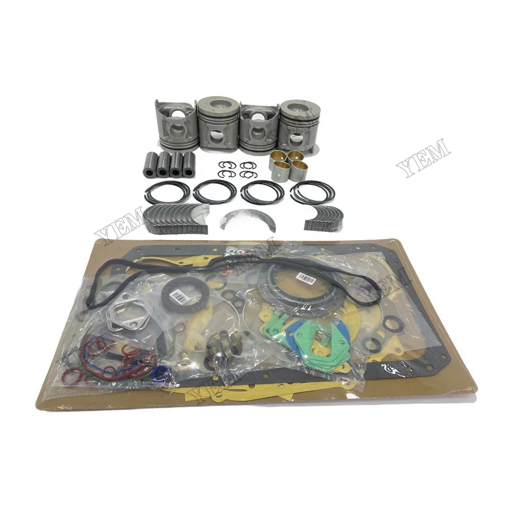4D34 Engine Rebuild Kit With Piston Ring Cylinder Gaskets Bearings Fits for Mitsubishi Diesel Engine Parts 3