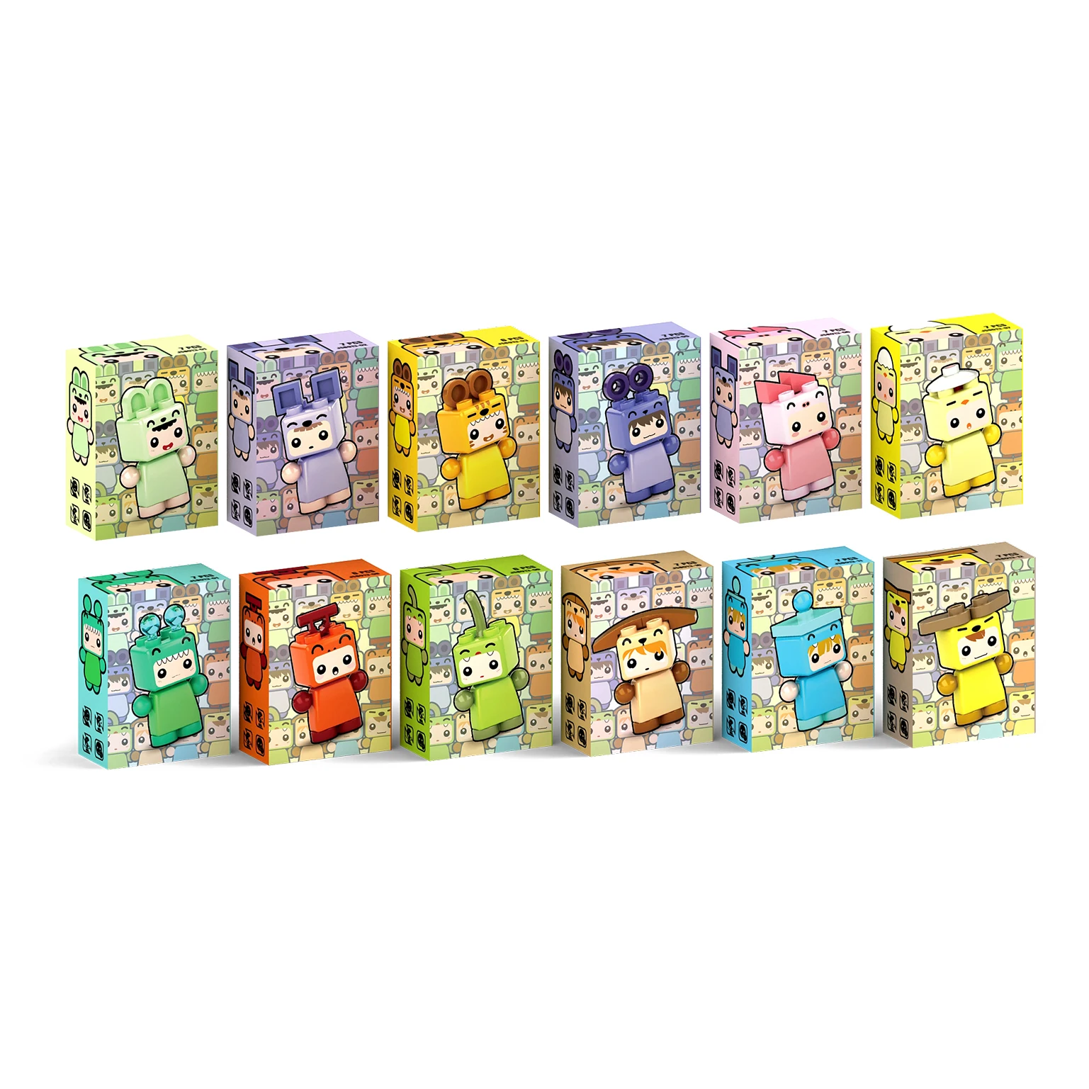 Alibaba.com: Custom Logo Mini Building Block Figures, 12 Styles Cartoon ...