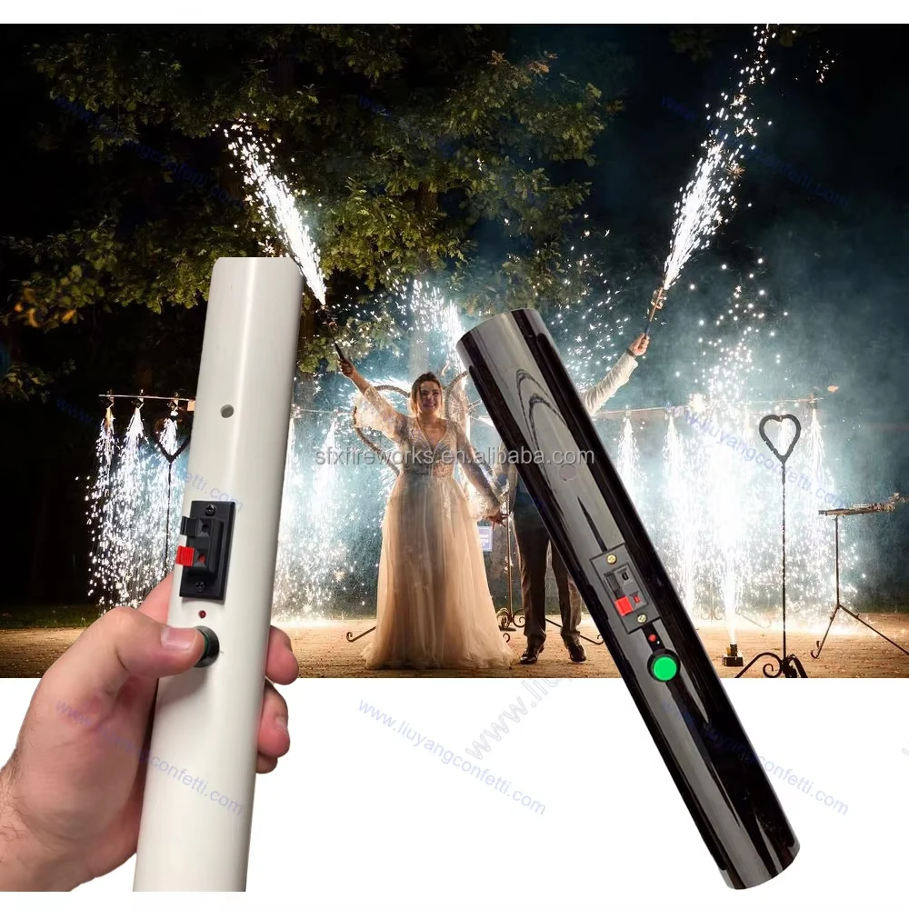 Remote Control Indoor Stage Fireworks Machine Hand Gun Firing Cold Pyro Iron Spark Sparkler for India Shooter