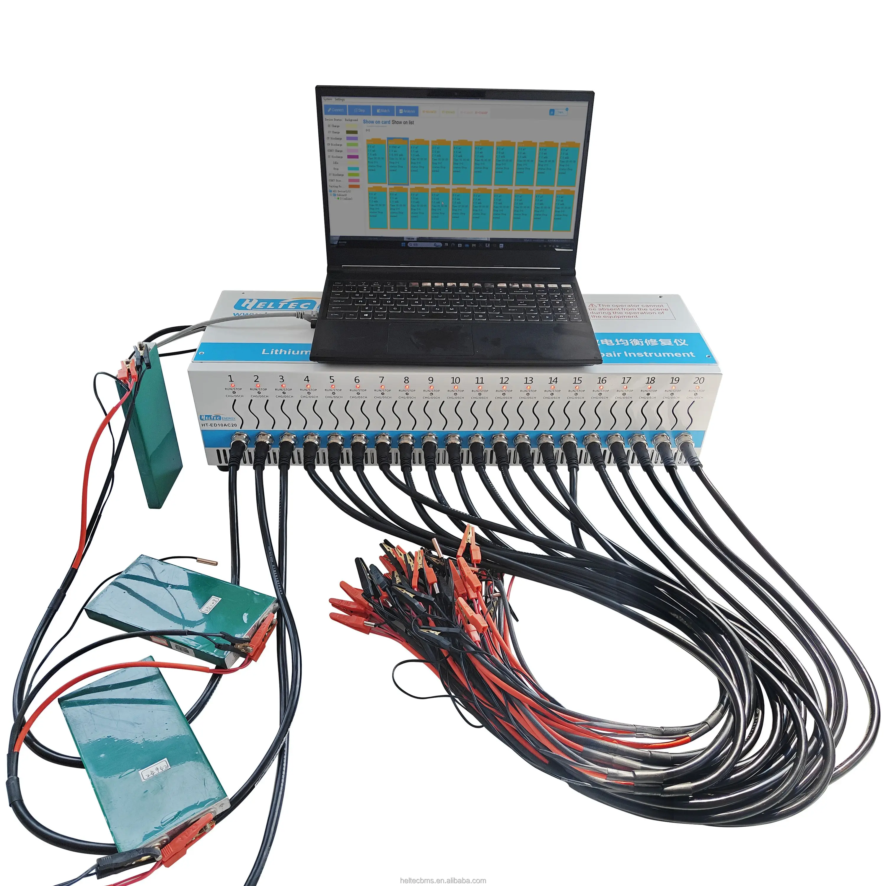 20 Channel Battery Tester - Accurate Charge & Discharge
