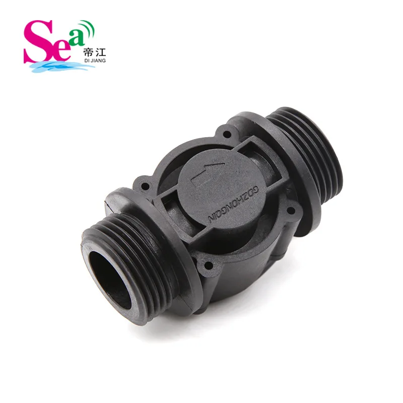 SEA DIJIANG DN25 G1'' Thread 2-60LPM DC24V Waterproof Turbine Water Flow Sensor OEM Customizable Plastic
