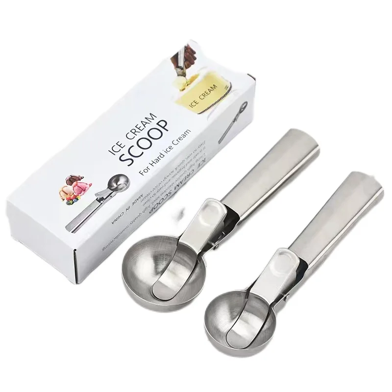 Wholesale Good Quality Kitchen Tools Stainless Steel Ice Cream Scoop with Easy Trigger Ice Cream Scoop