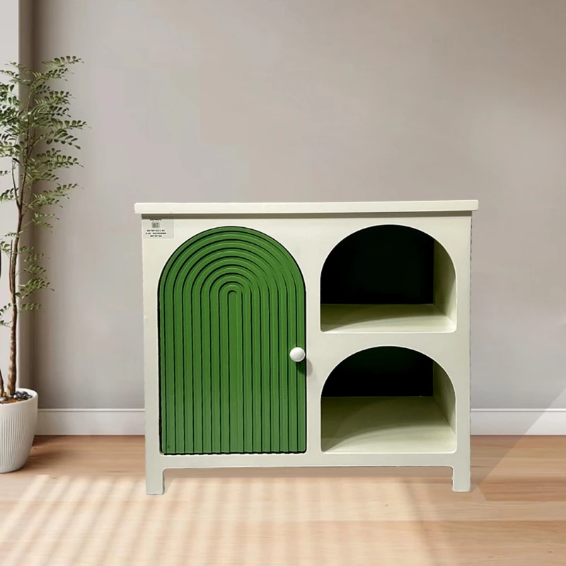 French Retro Home Furniture Storage Solid Wood Frame And Glass