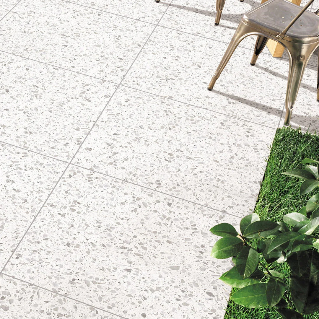 YDSTONE Modern Dusk Snow White Artificial Marble Tiles Cut-to-Size for Villa Exterior Staircase Wall Indoor Floor Bathroom