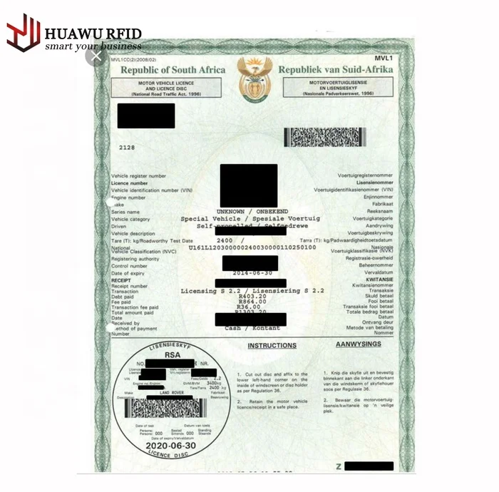 HUAWU Customized MIFARE ISO14443A NFC 13.56mhz HF A4 Paper Tag for Certificates