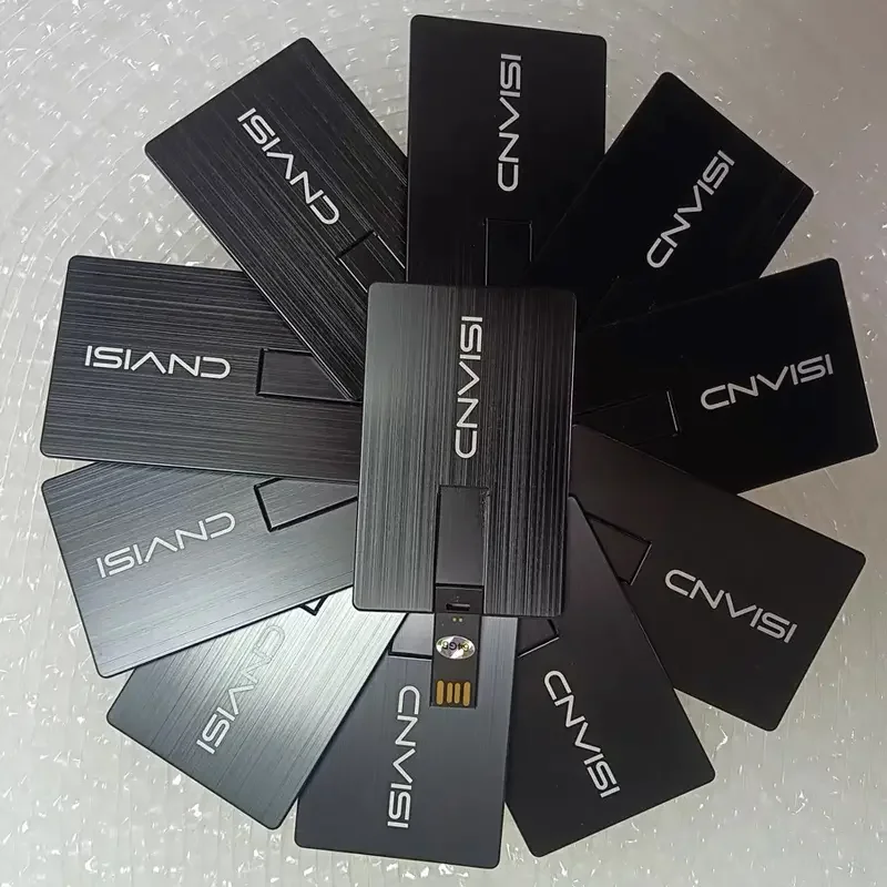 Gitra High Quality  Business Metal Card  USB Flash Drive Lasering Engraved Logo 1GB 2GB 4GB USB Pendrive 8GB 16GB 32GB 64GB 128G