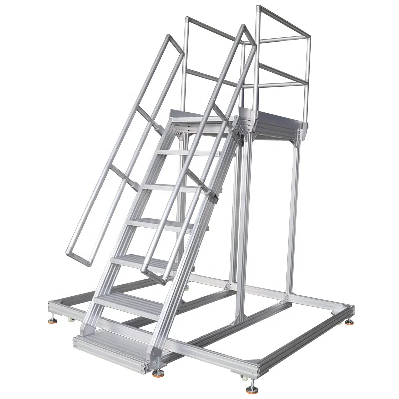 Lang Le Stair Handrails Step Ladder Equipment Aviation and Rail Maintenance and Repair Platforms Walkways Aircraft Maintenance