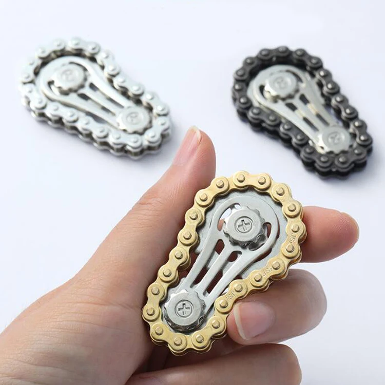 Flywheel Gear Metal Bike Chain Fidget Spinner for Adults