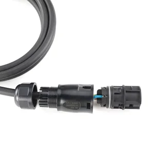 Solar System Power Micro Inverter Deye Capable BC01 Plug Female Male Flexible Rubber Cable to EU Schuko Wire Plug