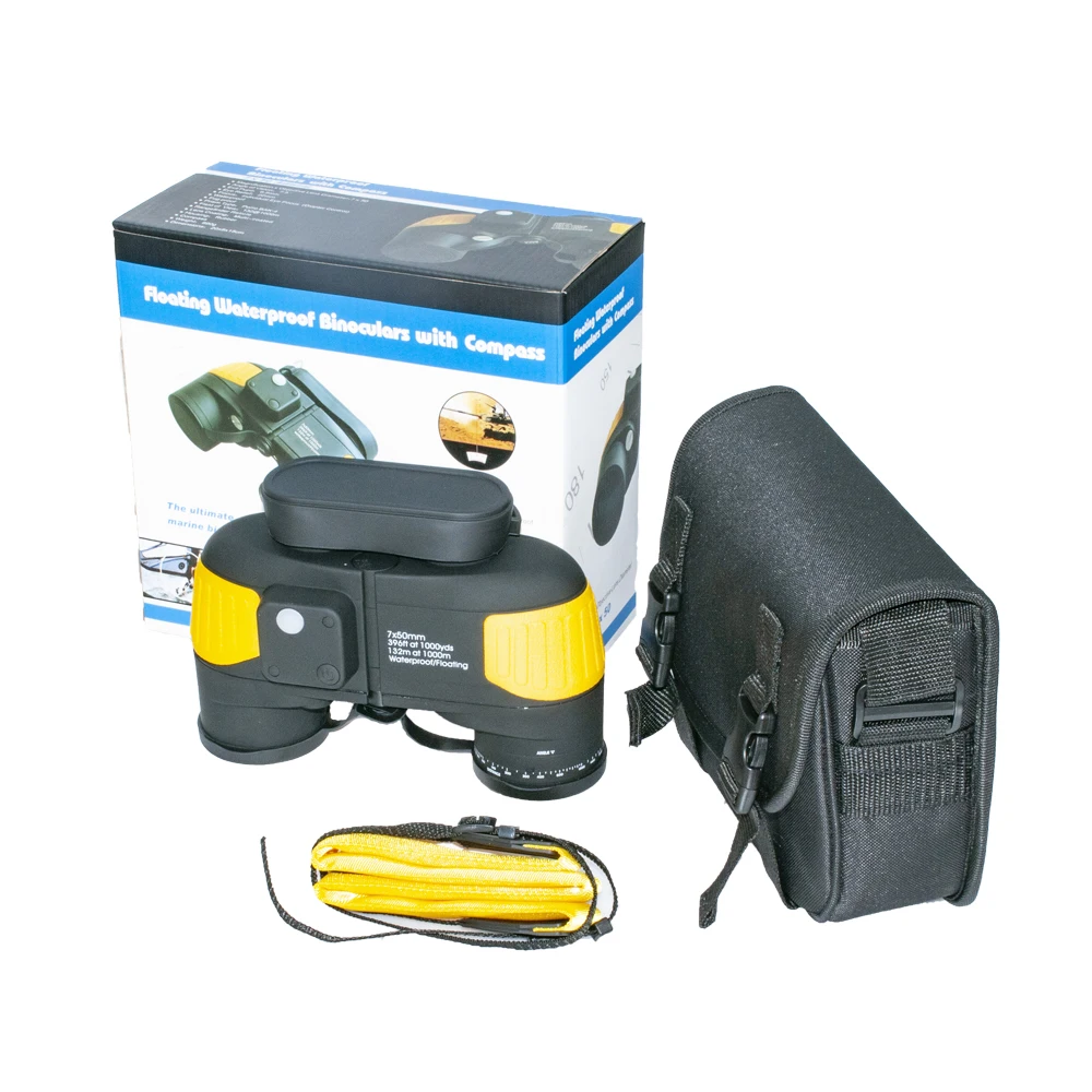 TRISTAR 7X50 Waterproof and Floating Marine Binoculars with Compass BAK4