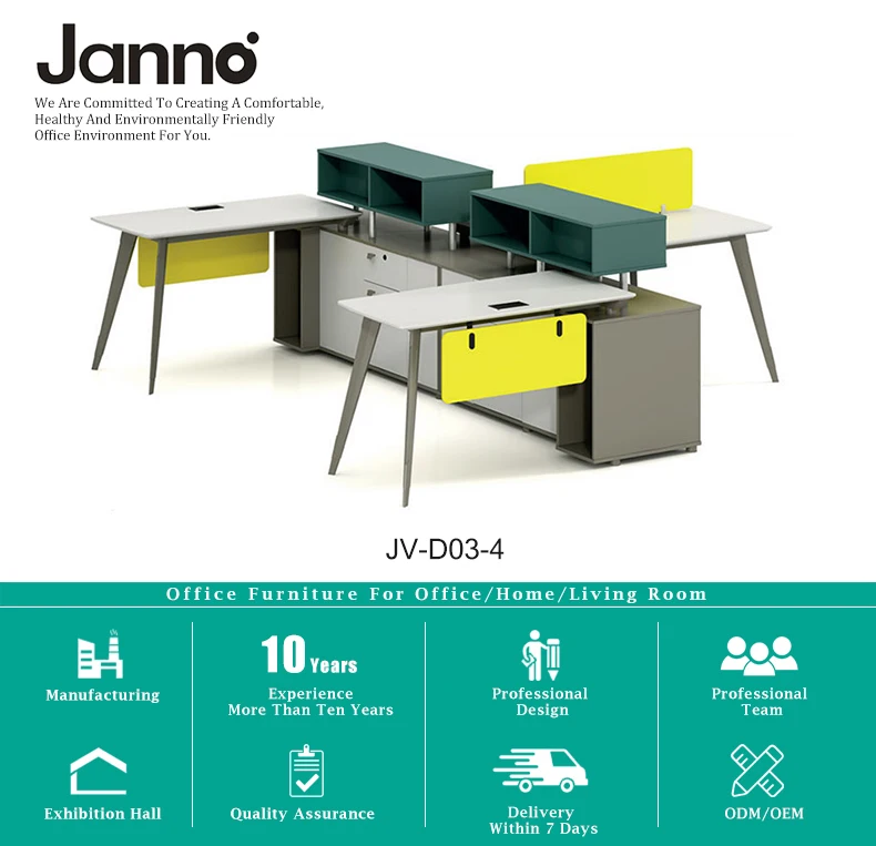 Janno Commercial Furniture Modern Cubicle Staff Workstation Table Open
