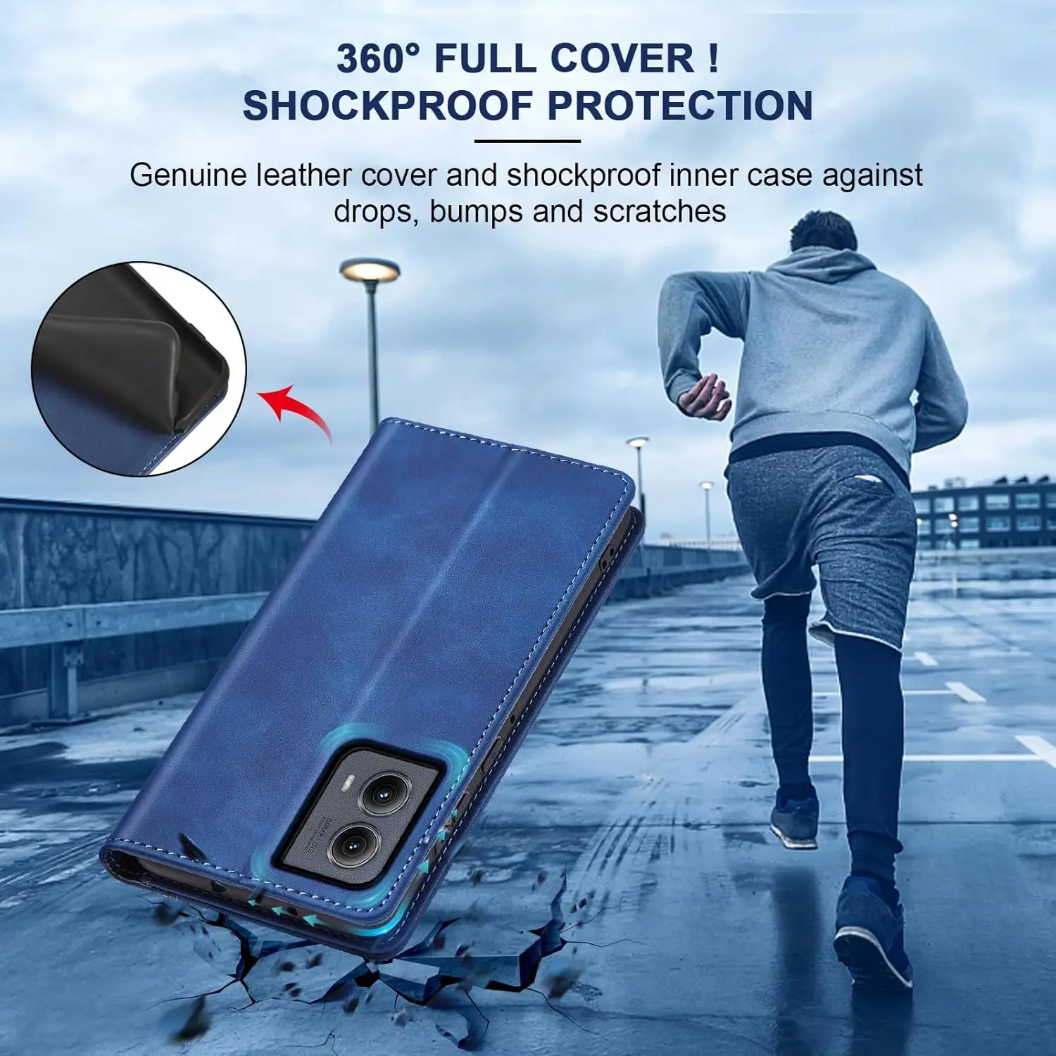 product flip wallet case for motorola edge 2024 leather magnetic folio cover with card holder kickstand shockproof durable case-3