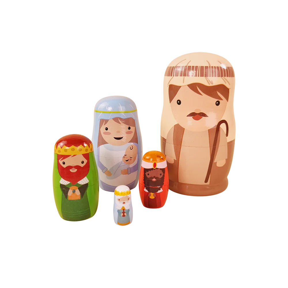 Custom wholesale handmade crafts high quality home decor beautiful nesting dolls for crafts and gifts