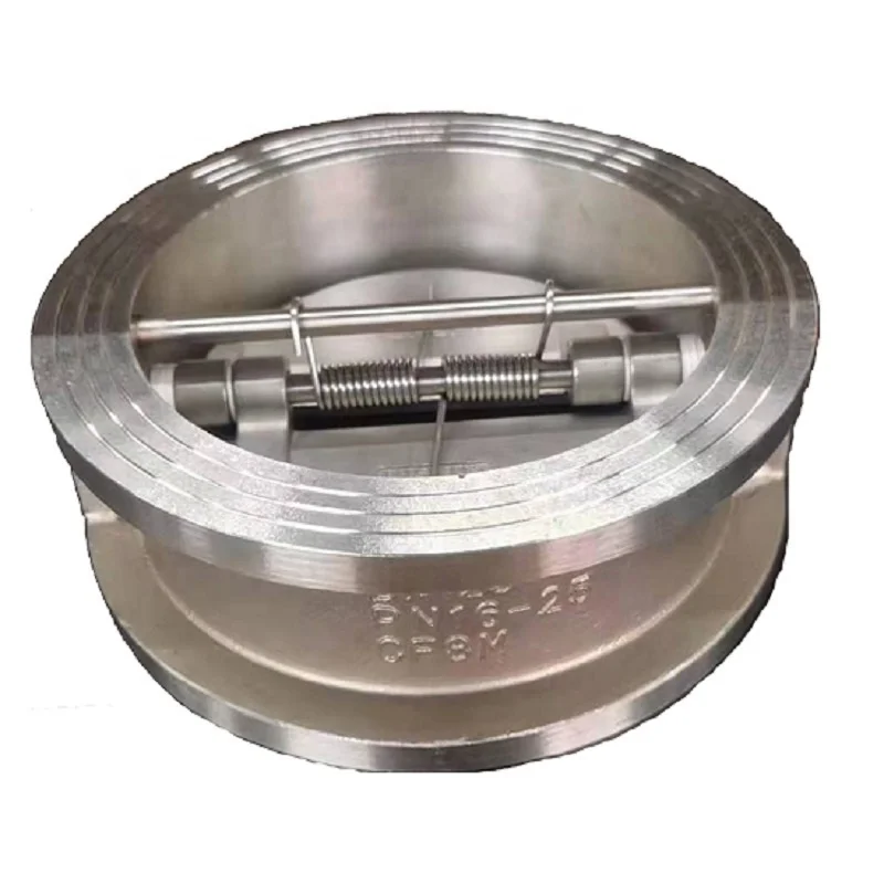 Dual Plate Manual Power Ductile Iron Universal Vertical Wafer Butterfly Flap Type Check Valve with DIN Flange OEM DN40-DN1400