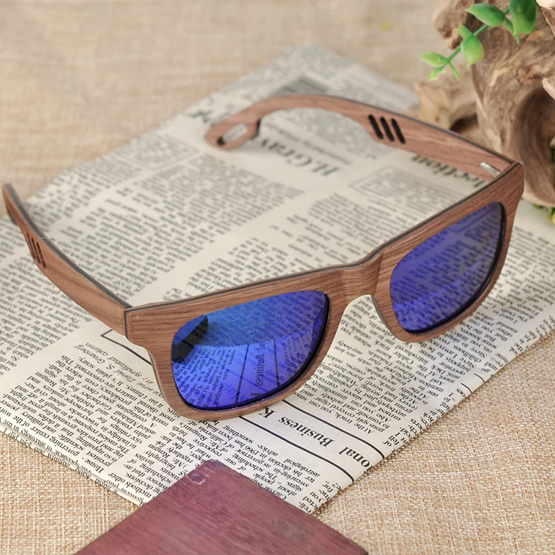 Quickshipment BOBO BIRD Handmade Anti UV Polarized Wooden Sunglasses for Women Custom Logo for Men