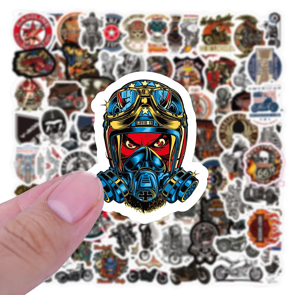 ZY0503C 50pcs High Quality Harley Motorcycle Sticker PVC Vinyl Waterproof  Stickers for Suitcase Skateboard Travel CASE Bike