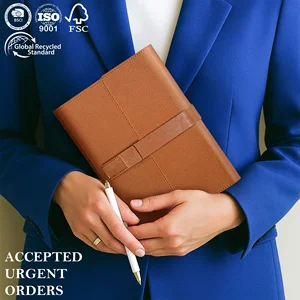 Planner A6 Luxury PU Leather Customized Logo Essential Model Wholesale Journal Premium Business Organizer 6 Ring Binder Notebook