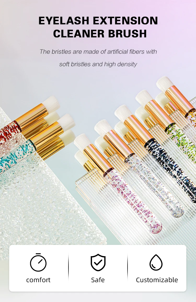 Sumformi Glitter Lash Shampoo Brush Eyelash Cleaning Brush Eyelash Lash
