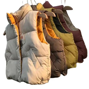2023 New Design High Quality Kids Clothing Boys and Girls Stand Collar Warm Waistcoat Thickened Children Down Cotton Vest