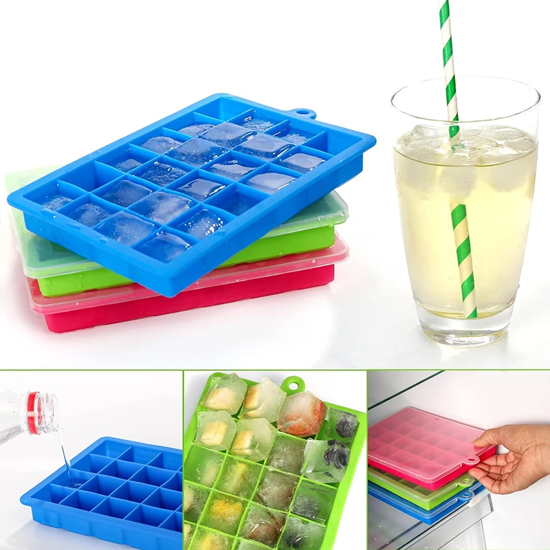 high flexibility tear and cold resistance food grade silicone ice cube tray customized shape ice cube mold tray