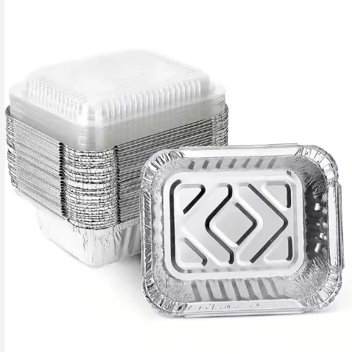 TIA ZA45 Best Commercial Food Insulated Aluminum 10 Inch square Box Containers for Food Wholesale Foil Containers Machine