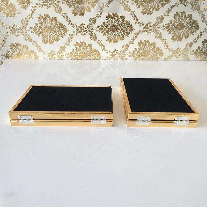 Customized Side by Side Desktop Table Display Glass Hinged Metal Folding Picture Photo Frames