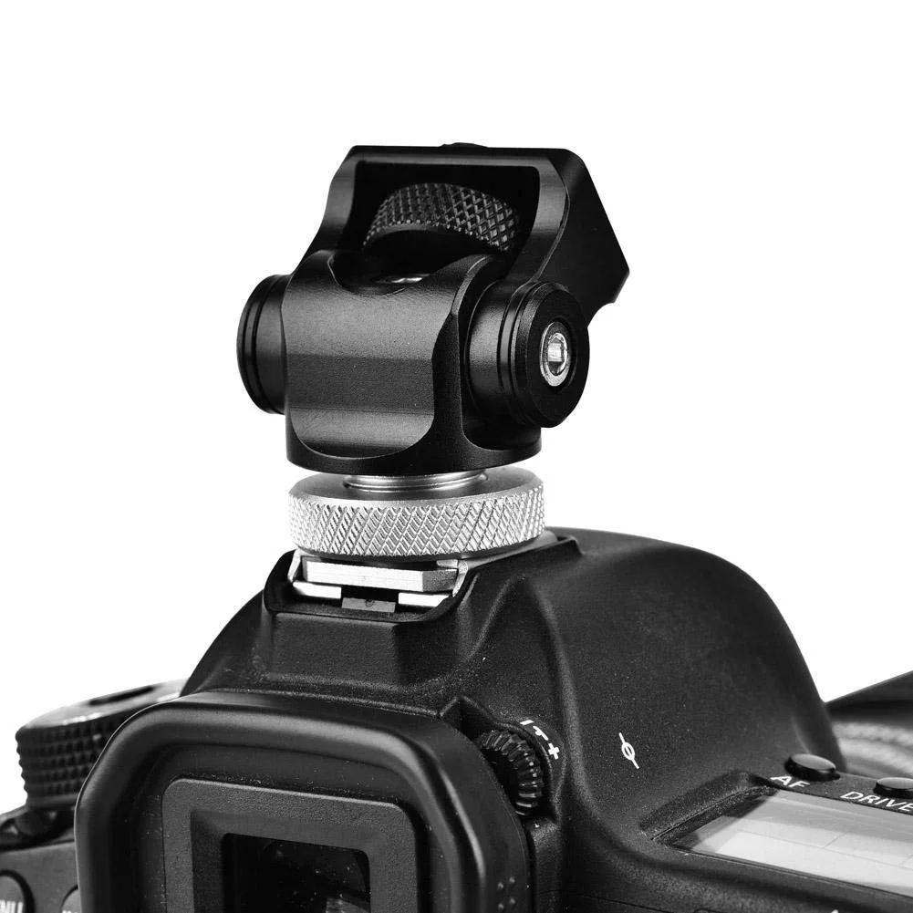MINIFOCUS Supporto Per Monitor Da Campo Con Attacco A Slitta Fredda E Vite 1/4" – Regolabile 160° Per LED, Flash E Video - 5