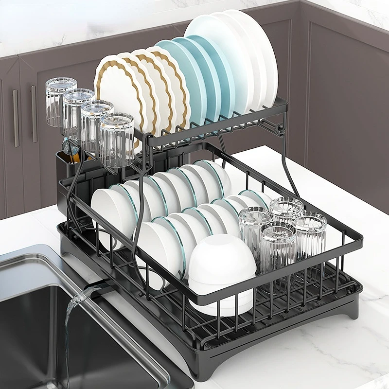 Dish Drying Rack Plate Rack Dishwasher Kitchen Sink With Dish