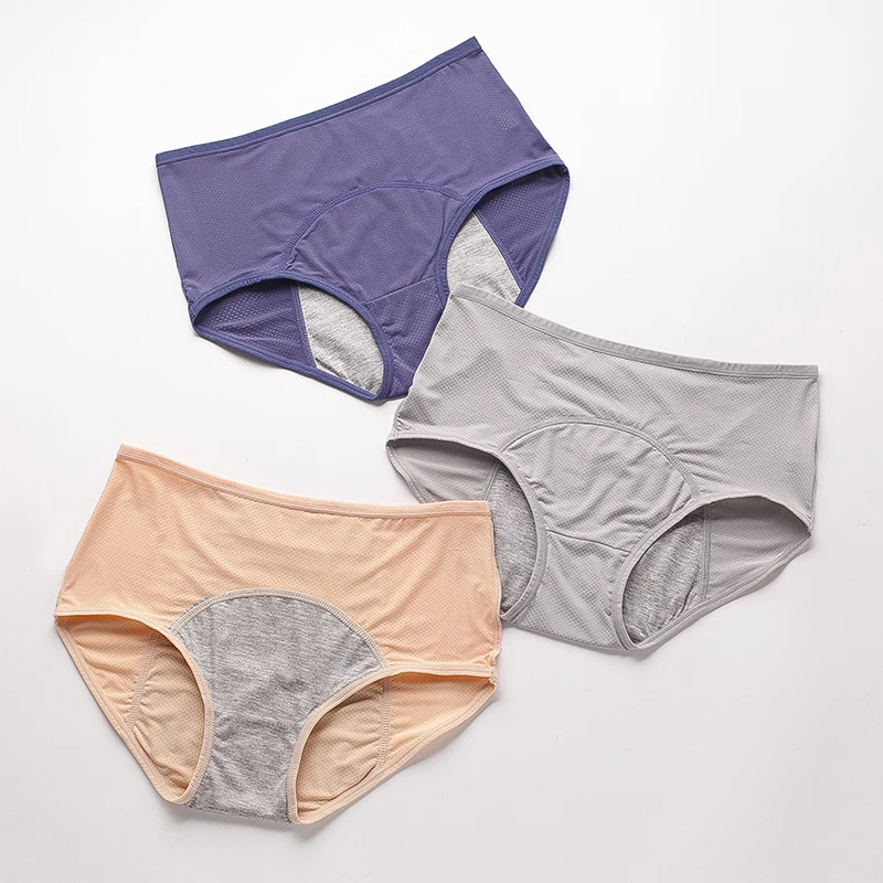 Wholesale Breathable girls panties physiological three