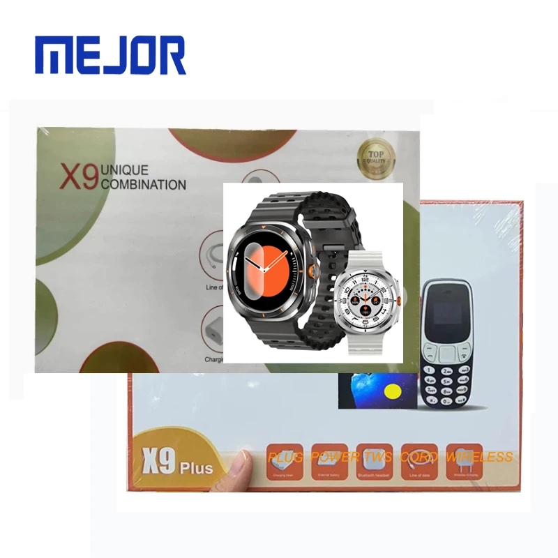 New 7 In1 Smartwatch Unique Combination X8 Wireless Watches TWS Earbud Mini Phone X9 Smart Watch Plus