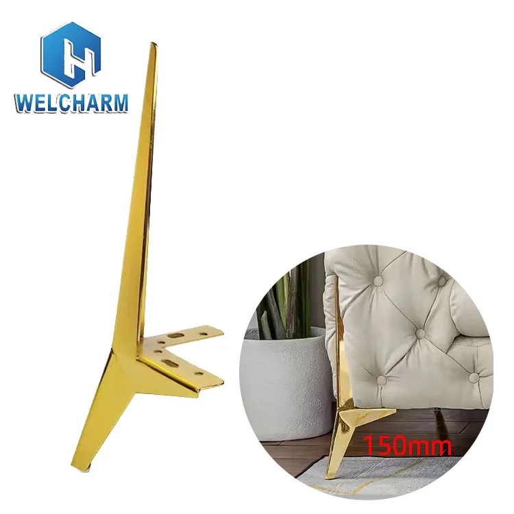 European Style New Fancy Sofa Leg Parts Modern Chrome Furniture Legs Feet Metal Gold Sofa Legs