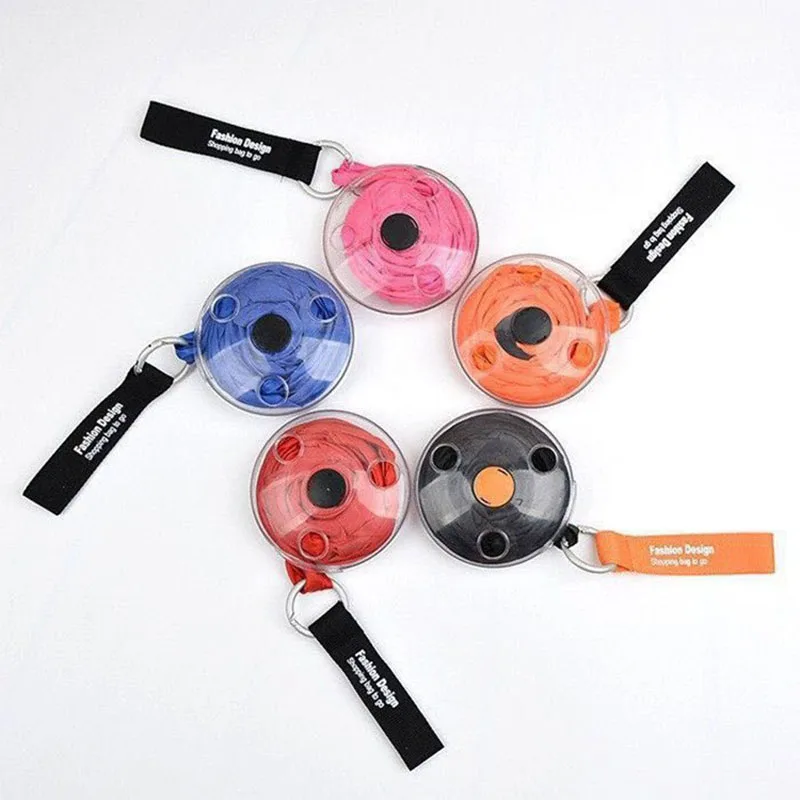 Promotional Magic Mini Reusable Polyester Folding Shopping Bag To Roll