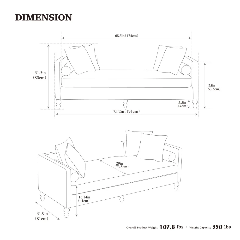 Elvarenae Marienne Chaise Bench — product detail