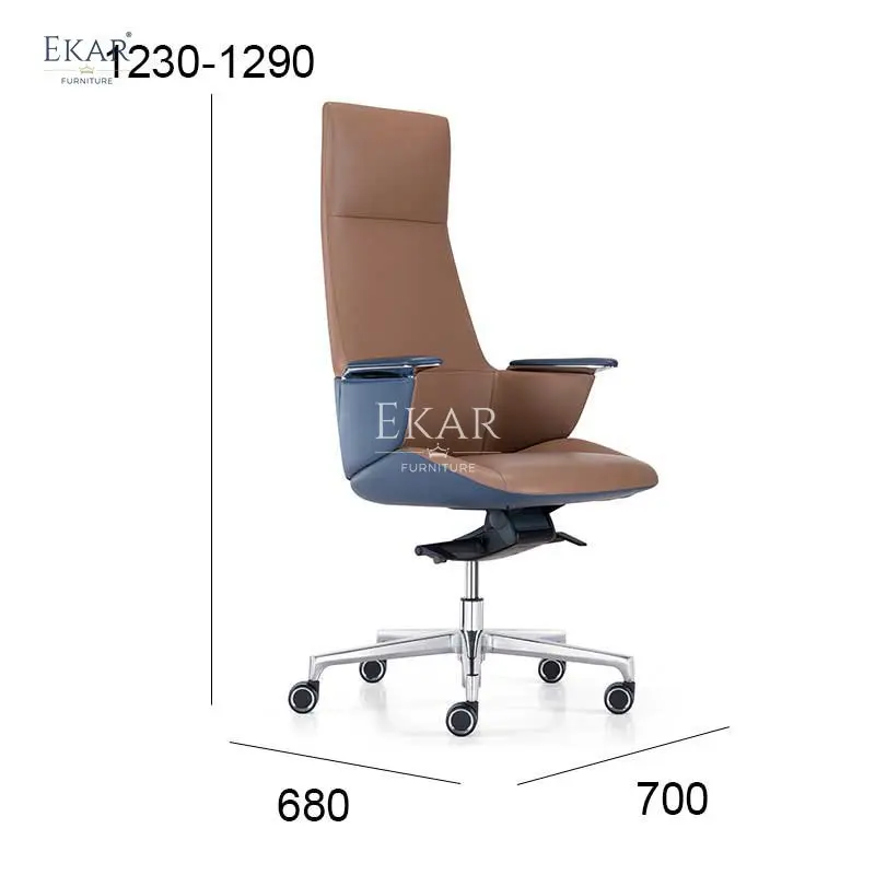 Adjustable Height Genuine Leather Office Chair - Luxury and Comfort Combined details