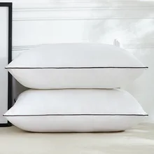 High quality luxury pillows white soft 100% poly for pillows 48*74cm for hotel pillows sleeping