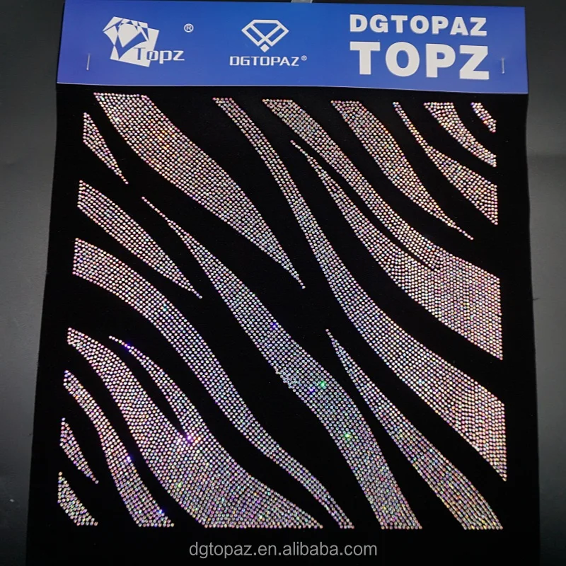 Bold and Powerful Tiger Customer design garment printing hot fix rhinestone heat transfer rhinestone transfer wholesale