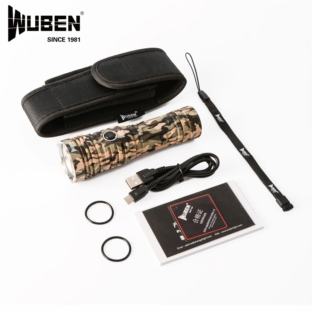 WUBEN T70 4200LM 懐中電灯防水タイプ C 充電式トーチ 26650 リチウム