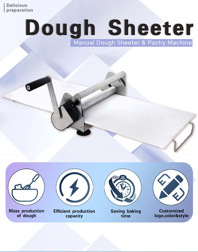 Cs3080 Bakery Machine Table Top Dough Sheeter Machine Pizza Croissant Dough Sheeter Dough