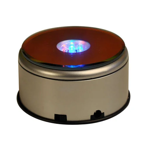 360 Degree Miniature Led Display Stand Rotating Display Rack Watch Jewelry Phone Electric Showcase Turntable for Product Display
