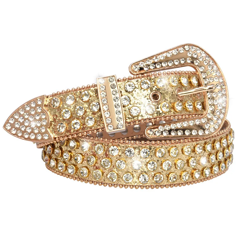 Luxury Designer Belts Bling Full Diamond PU Leather Women Belt - China  Rhinestone Belts and Cowgirl Belts price