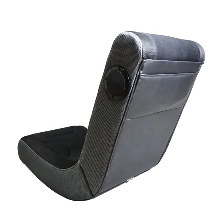 WSH3716 Rocking Chair LED Light Floor Foldable Rocker Gaming Chair Portable  Massage Gaming Seat Reading Napping TV Speakers