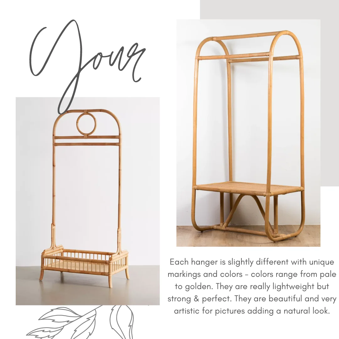 Rattan Floor Clothes Rack Nordic Rattan Coat Rack Household Storage ...